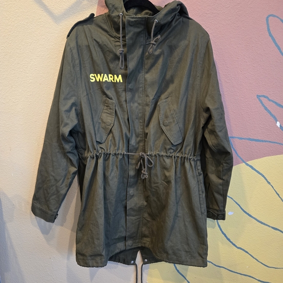 ジャケット・アウター soramame Swarm My Chemical Romance Olive Green Jacket Large